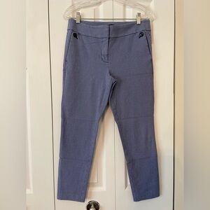 LOFT Marisa BLUE Houndstooth Ankle Women's Dress Pants Size 6 Blue Office Skinny